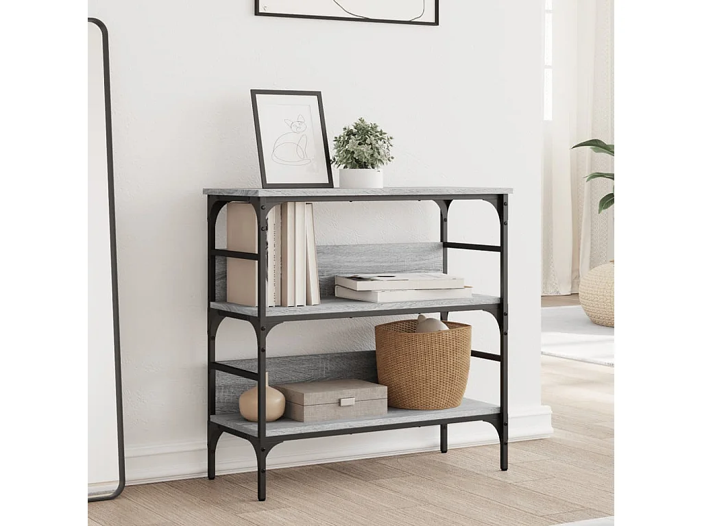 Wandtafel 75x32x75 cm bewerkt hout grijs sonoma eikenkleurig