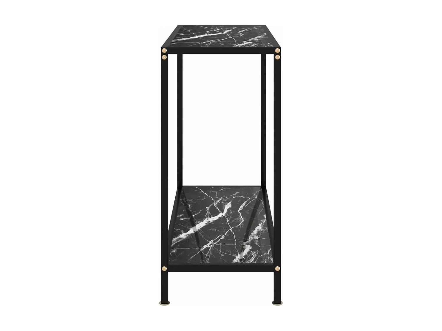 Table console Noir 80x35x75 cm Verre trempé
