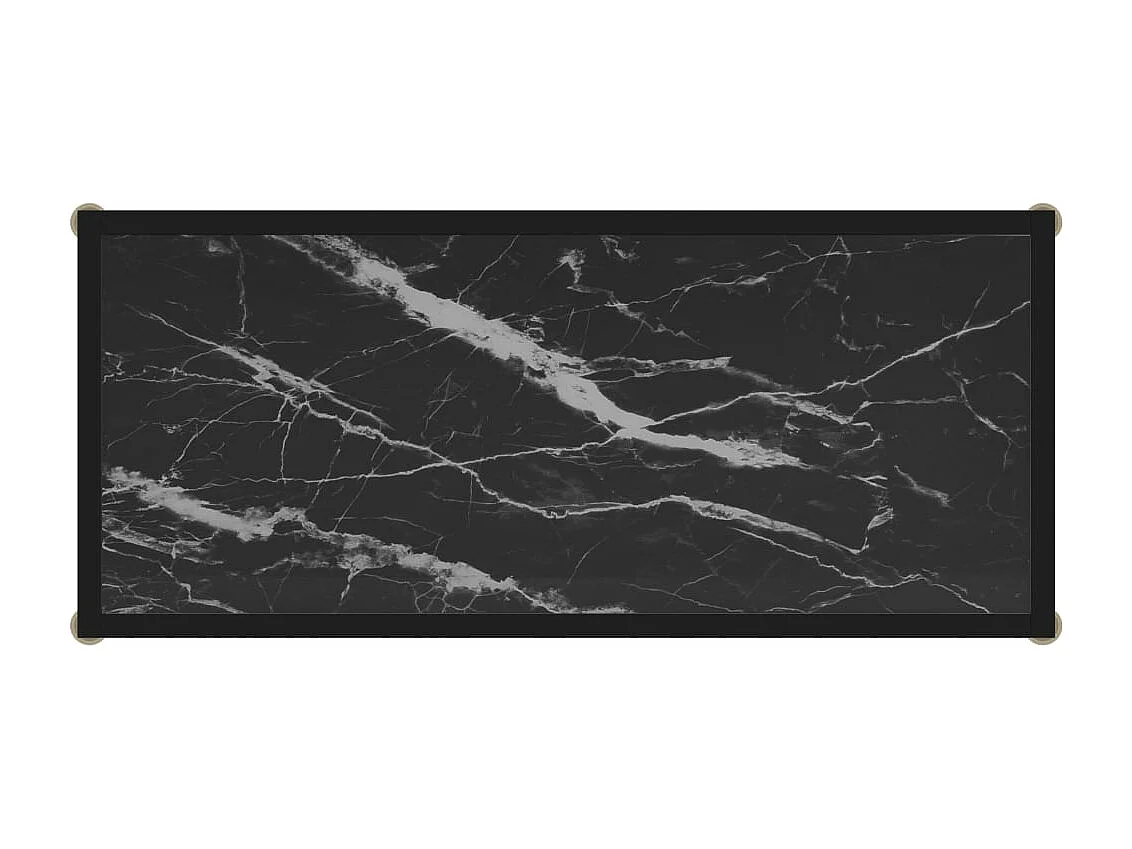 Table console Noir 80x35x75 cm Verre trempé