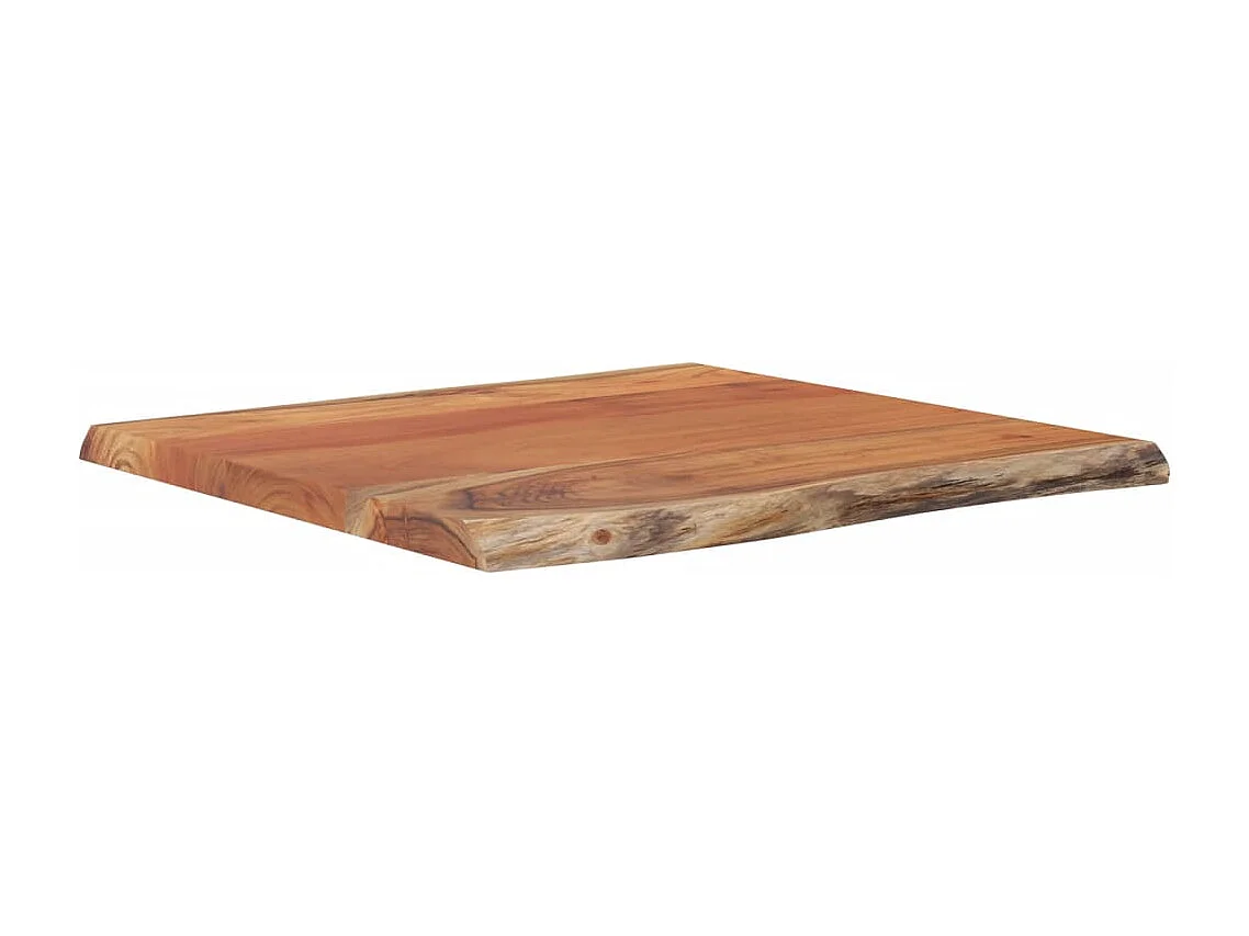 Table d'appoint 40x40x2,5cm bois massif acacia bordure assortie