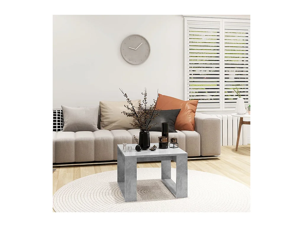 Table d'appoint Gris béton 50x50x35 cm Aggloméré