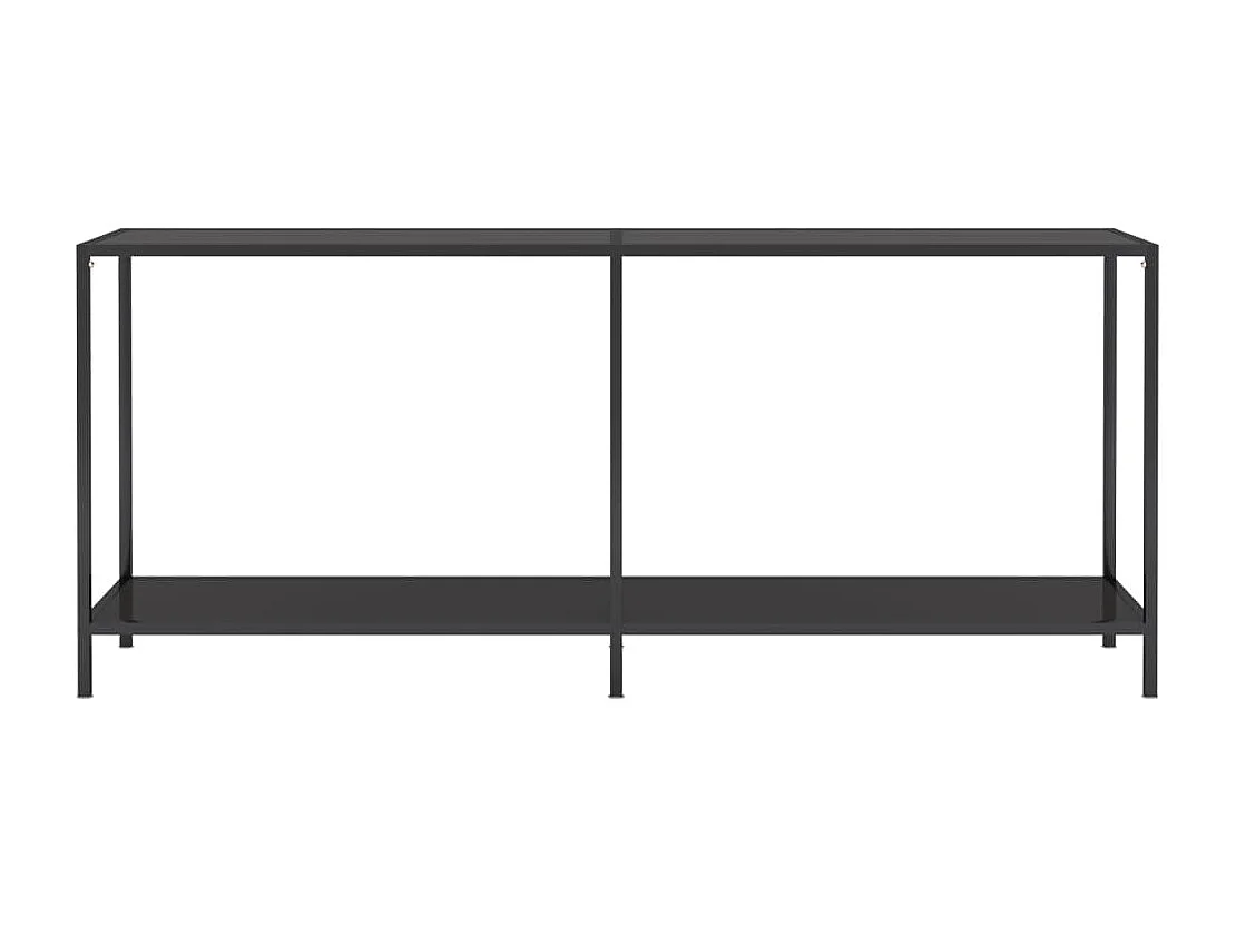 Table console Noir 180x35x75,5 cm Verre trempé