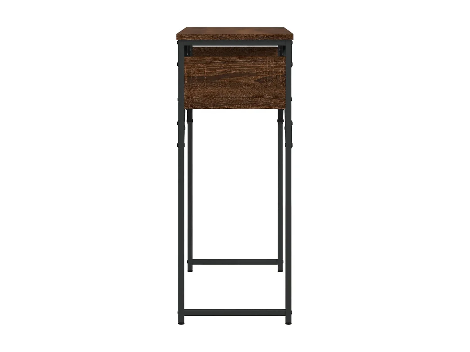 Table console avec étagère chêne marron 75x30x75 cm