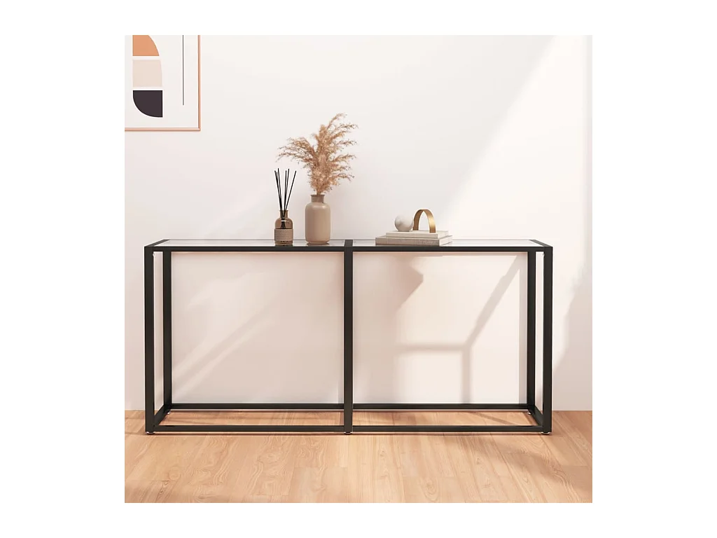 Table console Transparent 160x35x75,5 cm Verre trempé