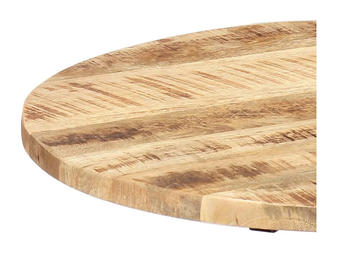 Table d'appoint 60x(46-63) cm Bois de manguier massif et fonte