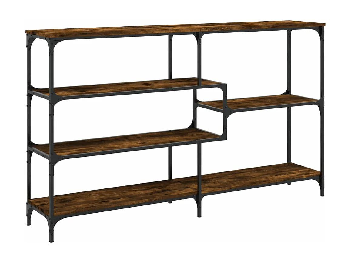 Mesa consola 160x32x95 cm derivados de madeira carvalho fumado