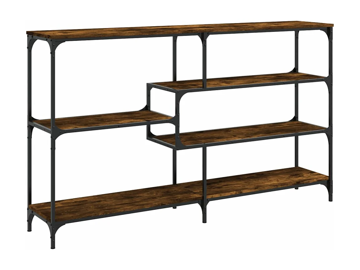 Mesa consola 160x32x95 cm derivados de madeira carvalho fumado