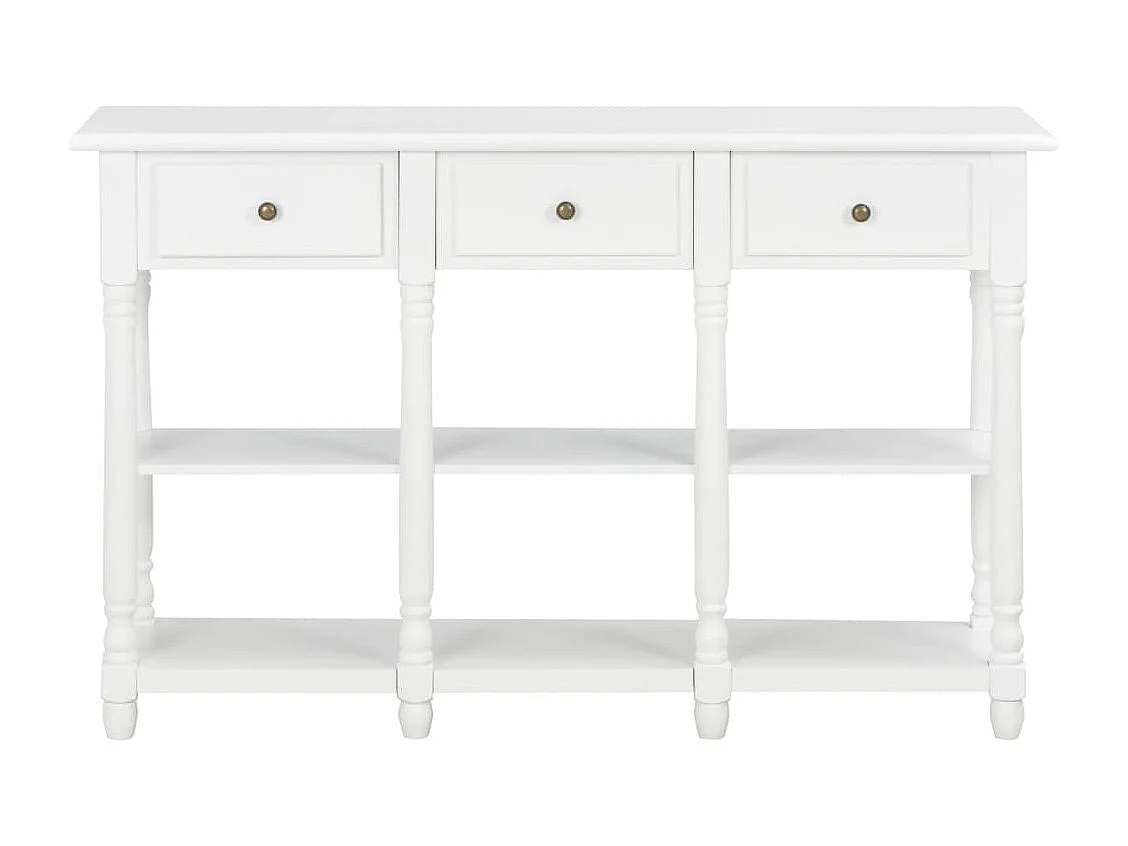 Mesa consola 120x30x76 cm MDF branco