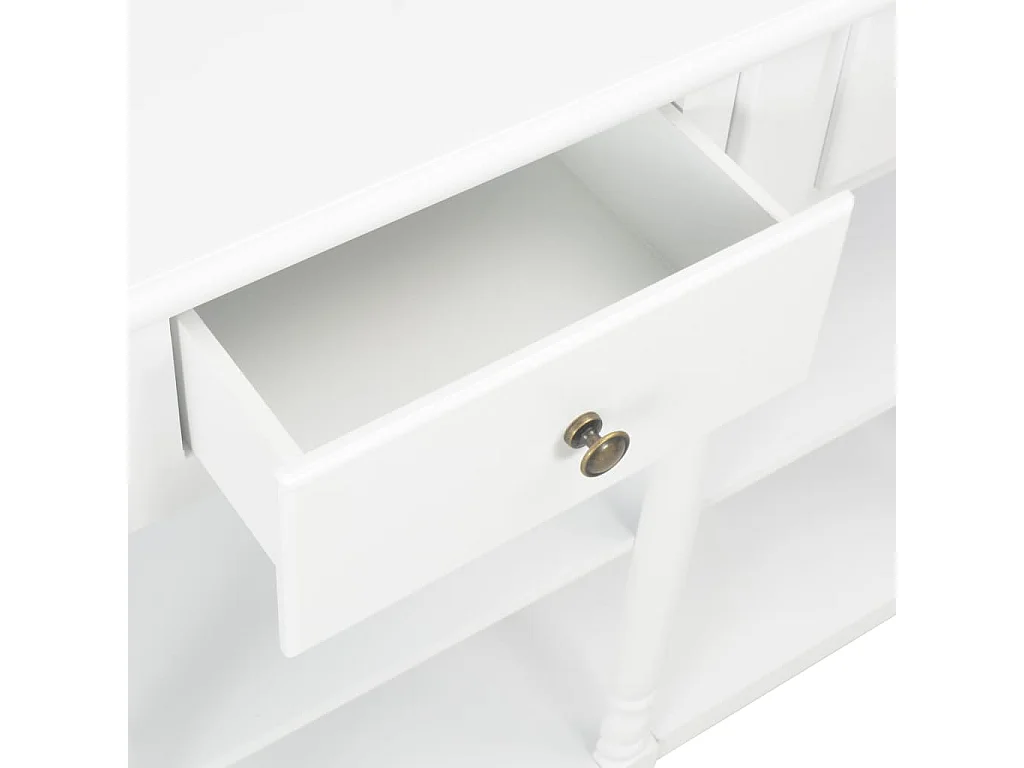 Mesa consola 120x30x76 cm MDF branco