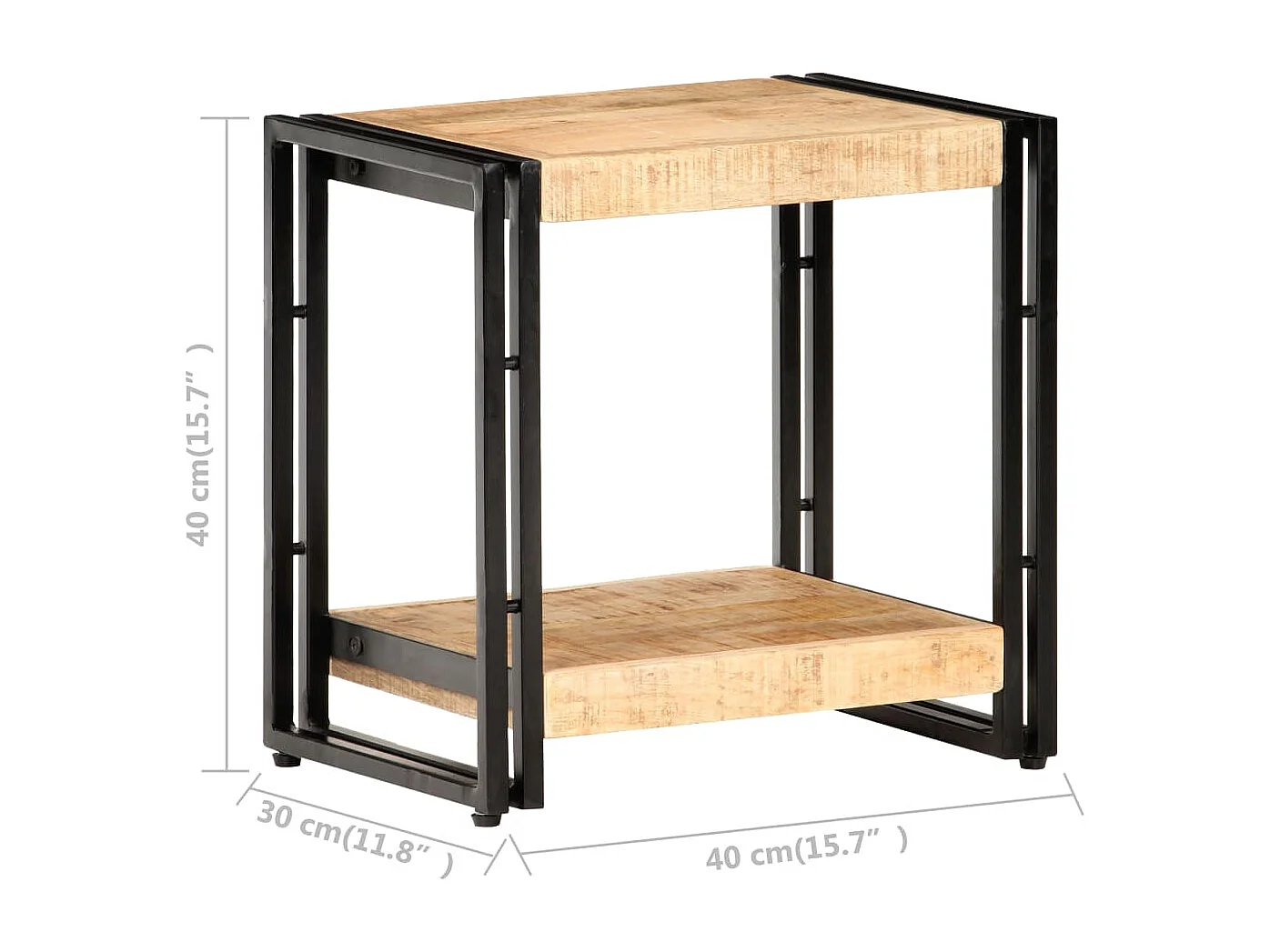 Table d'appoint 40x30x40 cm Bois de manguier brut