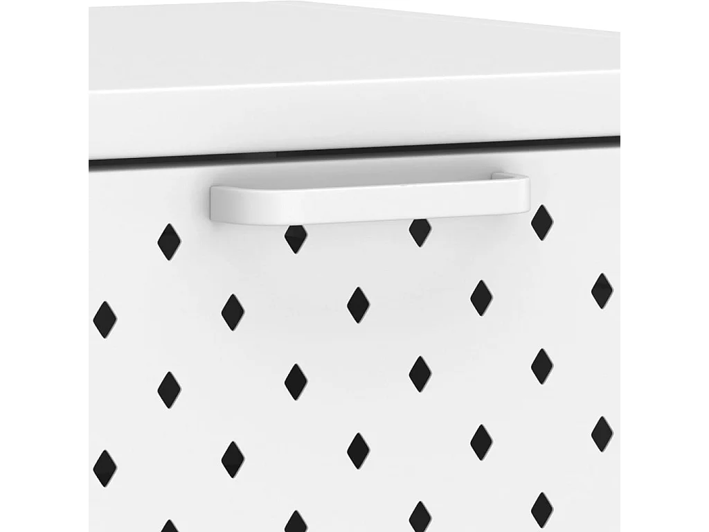Mesa consola de acero blanca 106x35x75 cm