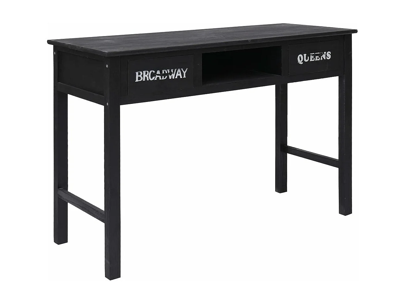 Table console Noir 110x45x76 cm Bois