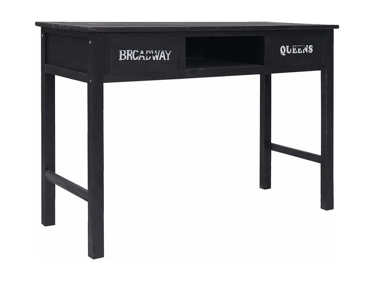 Table console Noir 110x45x76 cm Bois