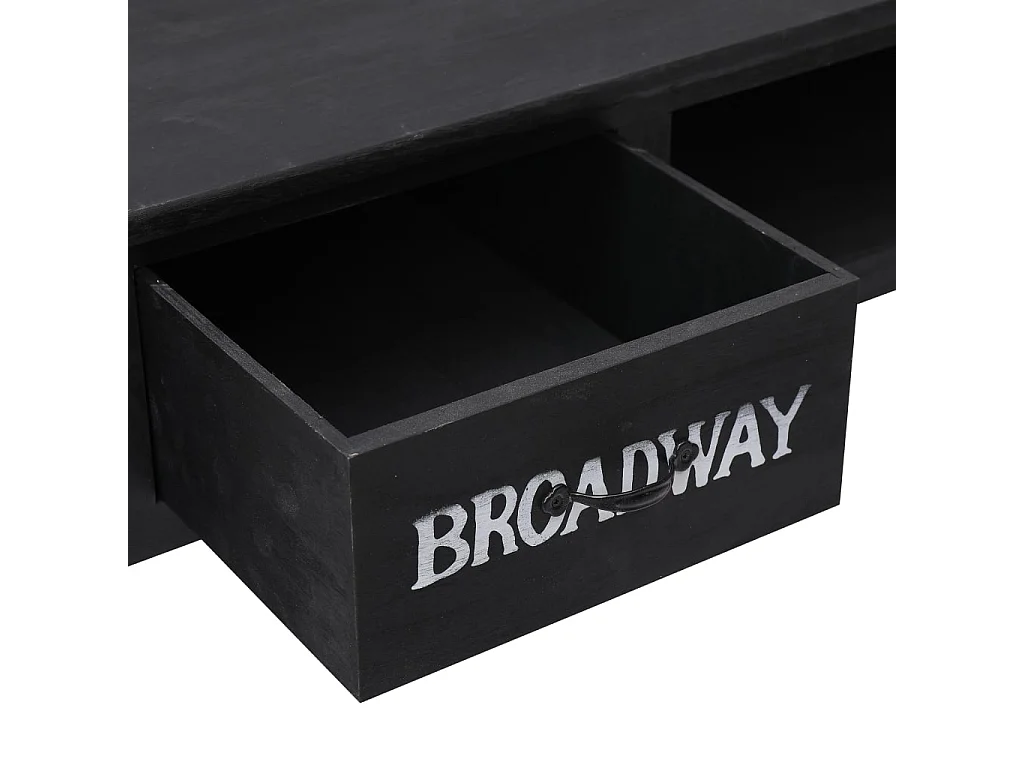 Table console Noir 110x45x76 cm Bois