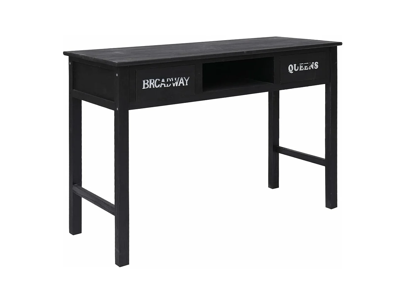 Table console Noir 110x45x76 cm Bois