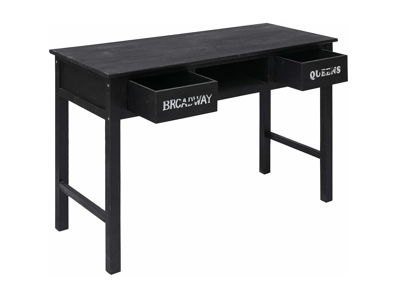Mesa consola 110x45x76 cm madeira preto