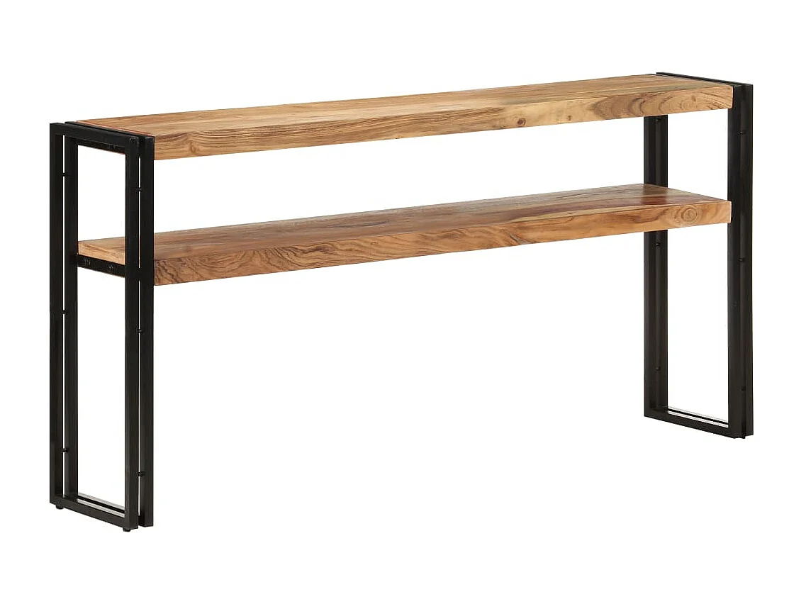 Mesa consola de madera maciza de acacia 150x30x75 cm