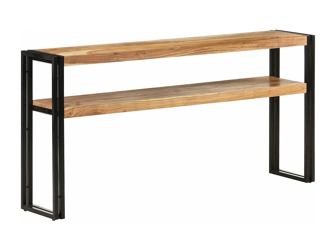 Mesa consola de madera maciza de acacia 150x30x75 cm
