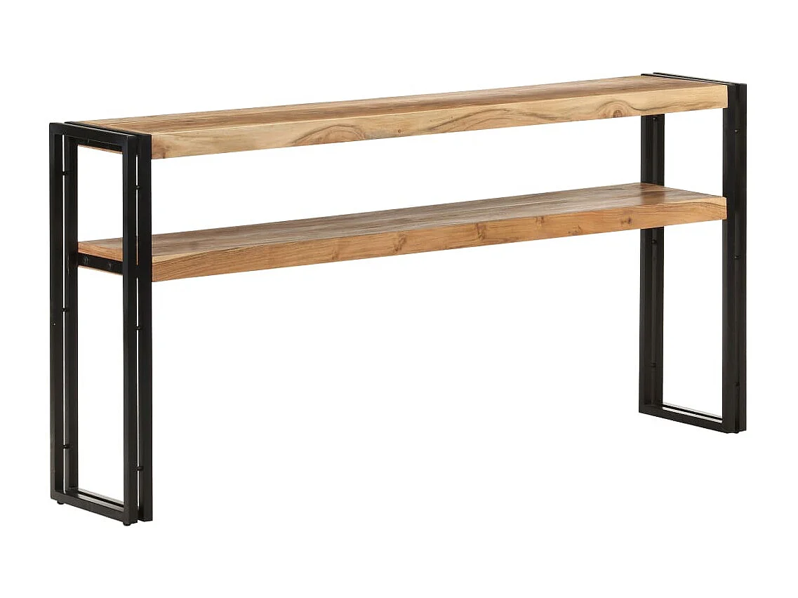 Mesa consola de madera maciza de acacia 150x30x75 cm