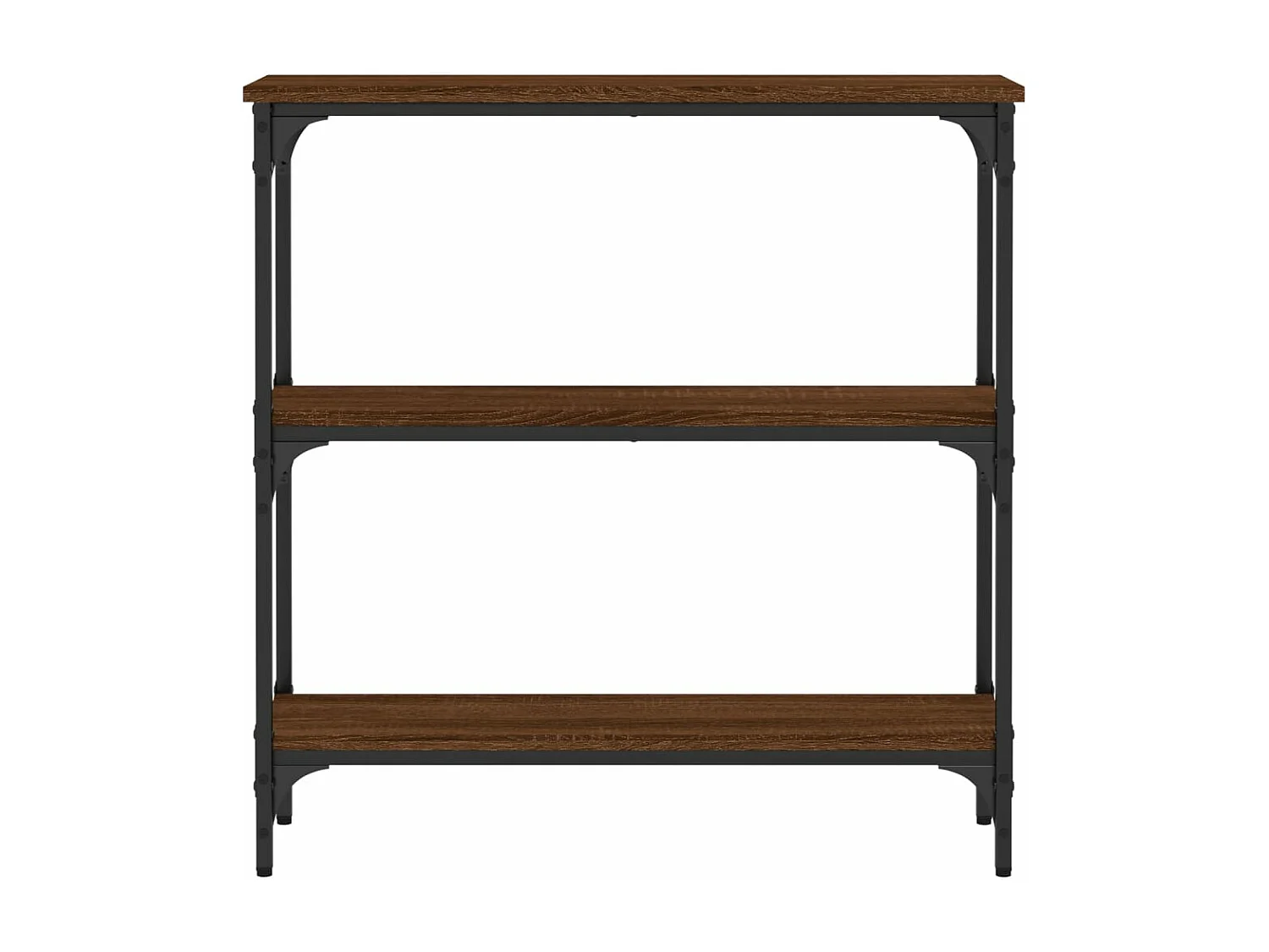 Table console chêne marron 75x22,5x75 cm bois d'ingénierie