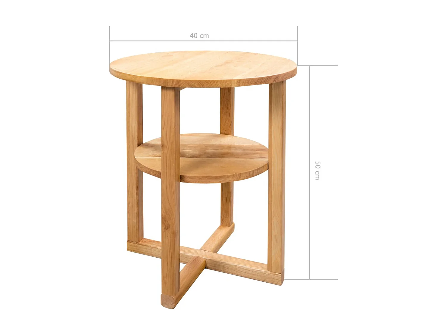 Table d'appoint 40 x 50 cm Bois de chêne massif