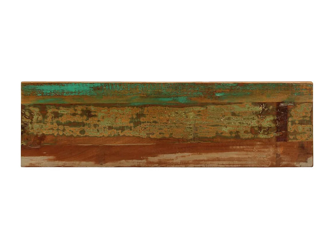 Mesa consola madera maciza reciclada y acero 120x35x76 cm