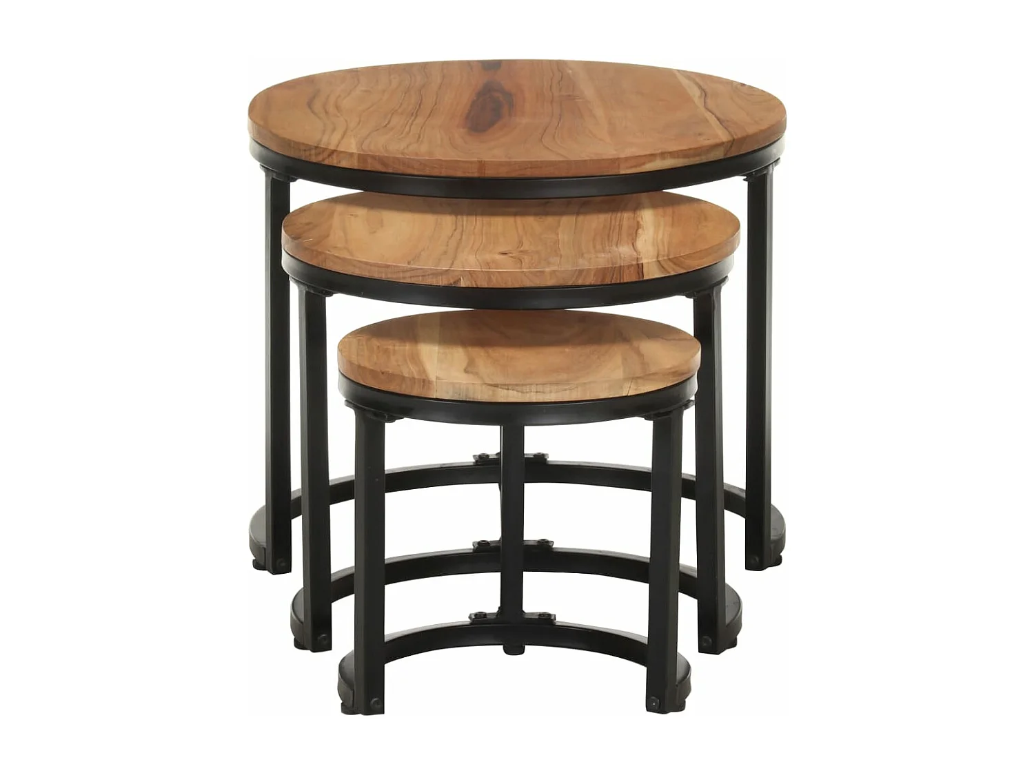 Tables d'appoint 3 pièces Bois d'acacia solide