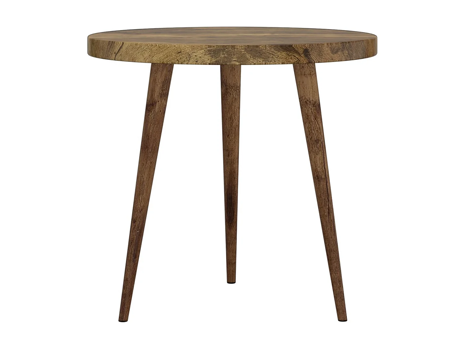 Ensemble de tables d'appoint 3 pièces Marron foncé MDF et fer