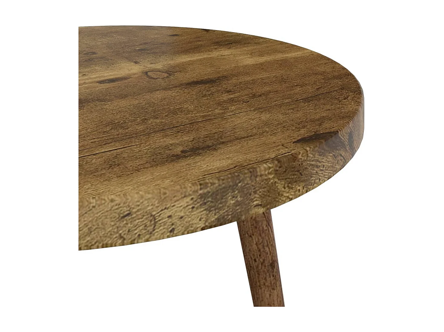 Ensemble de tables d'appoint 3 pièces Marron foncé MDF et fer