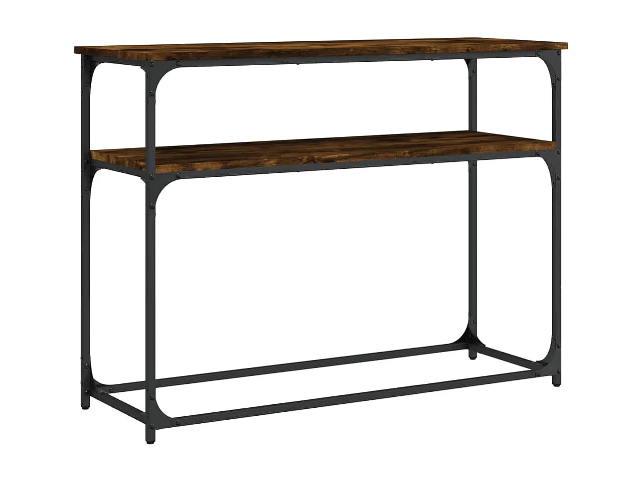 Mesa consola 100x35,5x75cm derivados de madeira carvalho fumado