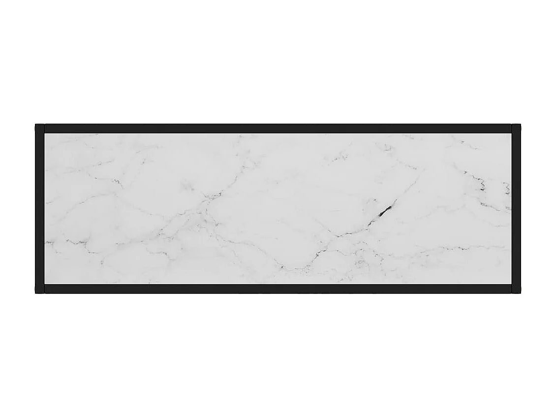 Mesa consola 100x35x75 cm vidro temperado branco