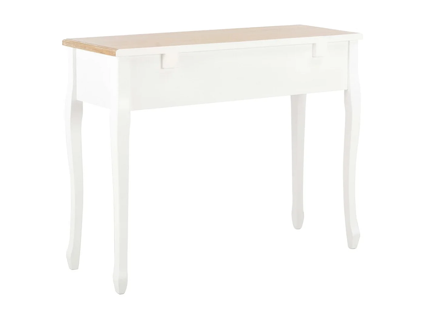 Table de console et coiffeuse avec 3 tiroirs Blanc