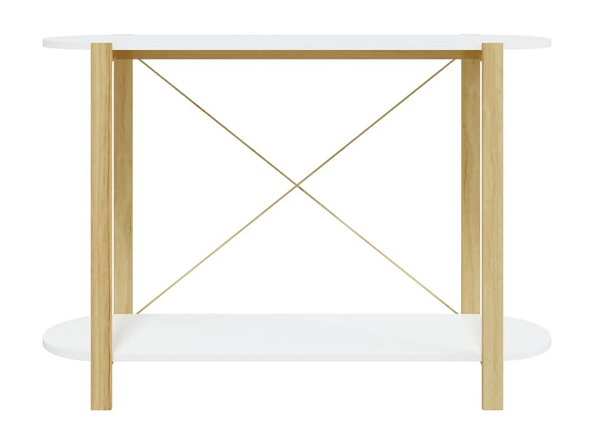 Table console Blanc 110x38x75 cm Bois d'ingénierie