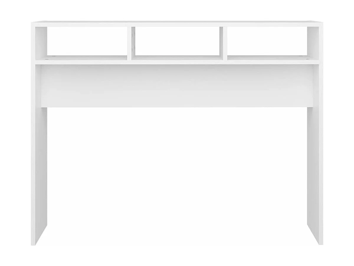 Table console Blanc 105x30x80 cm Aggloméré