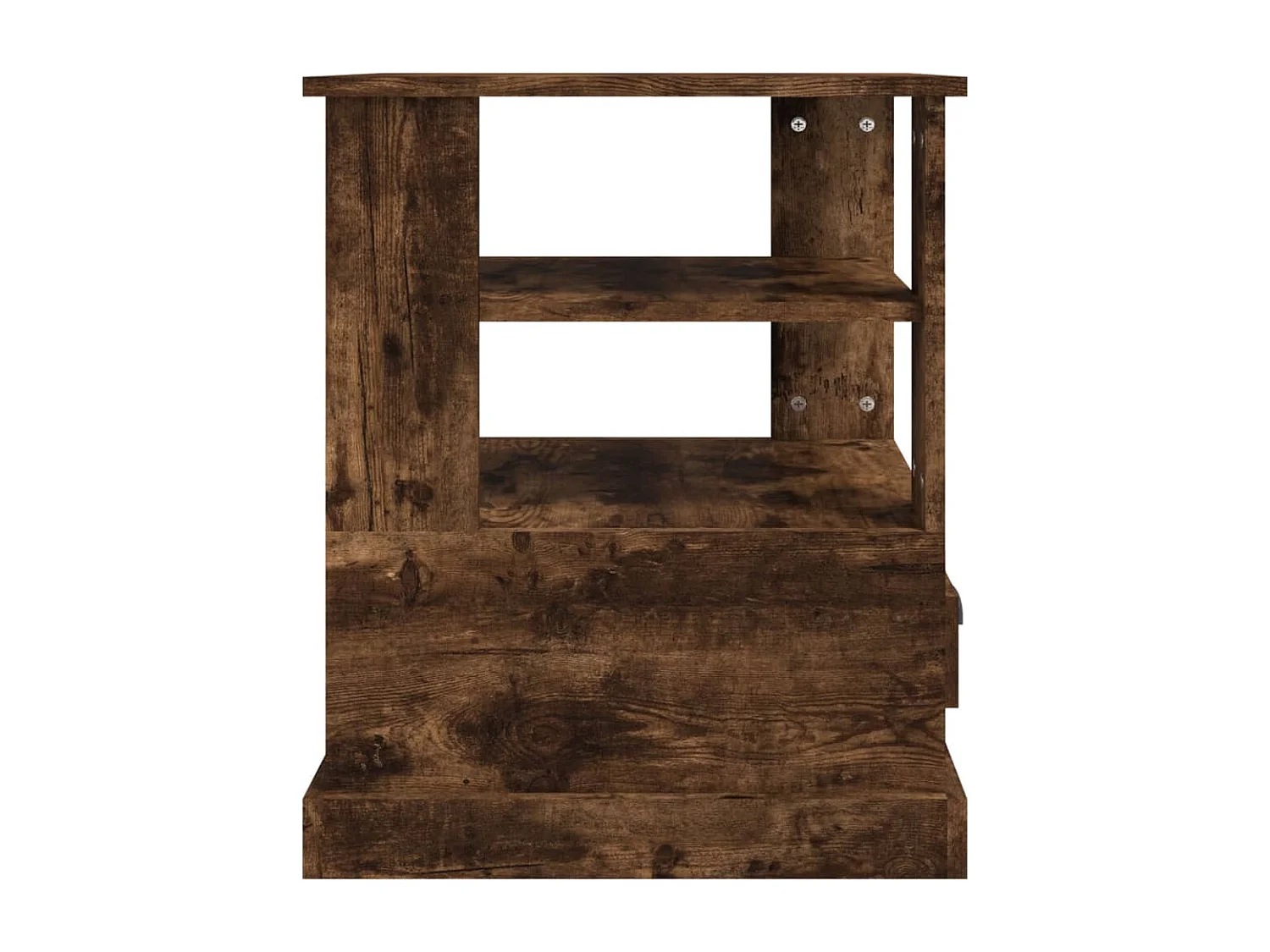 Table d'appoint chêne fumé 50x50x60 cm bois d'ingénierie