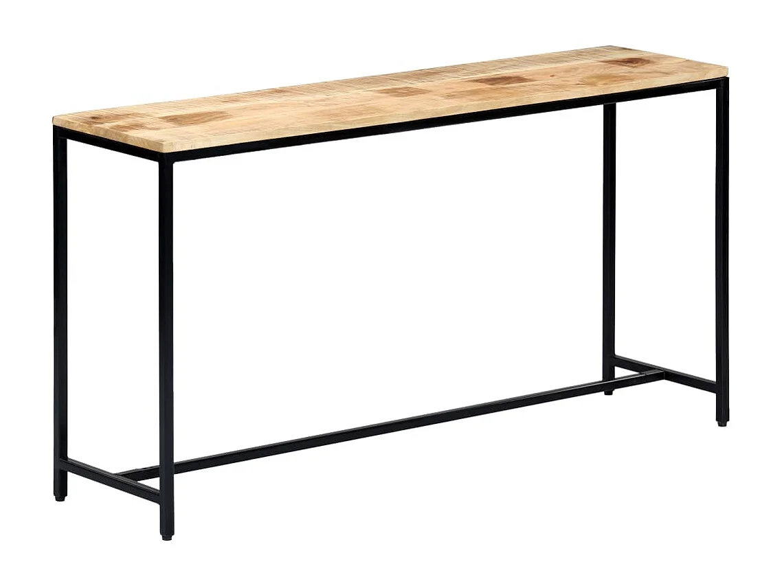 Table console 140 x 35 x 76 cm Bois de manguier massif brut