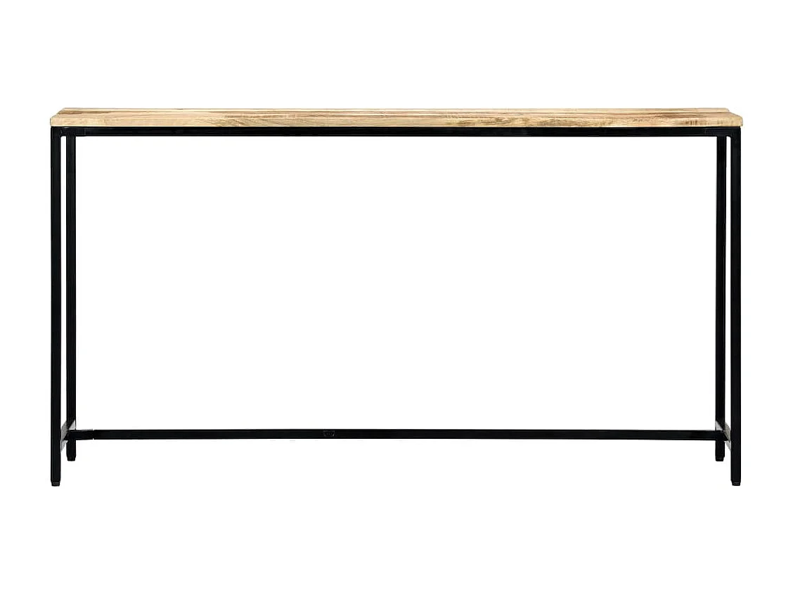 Table console 140 x 35 x 76 cm Bois de manguier massif brut