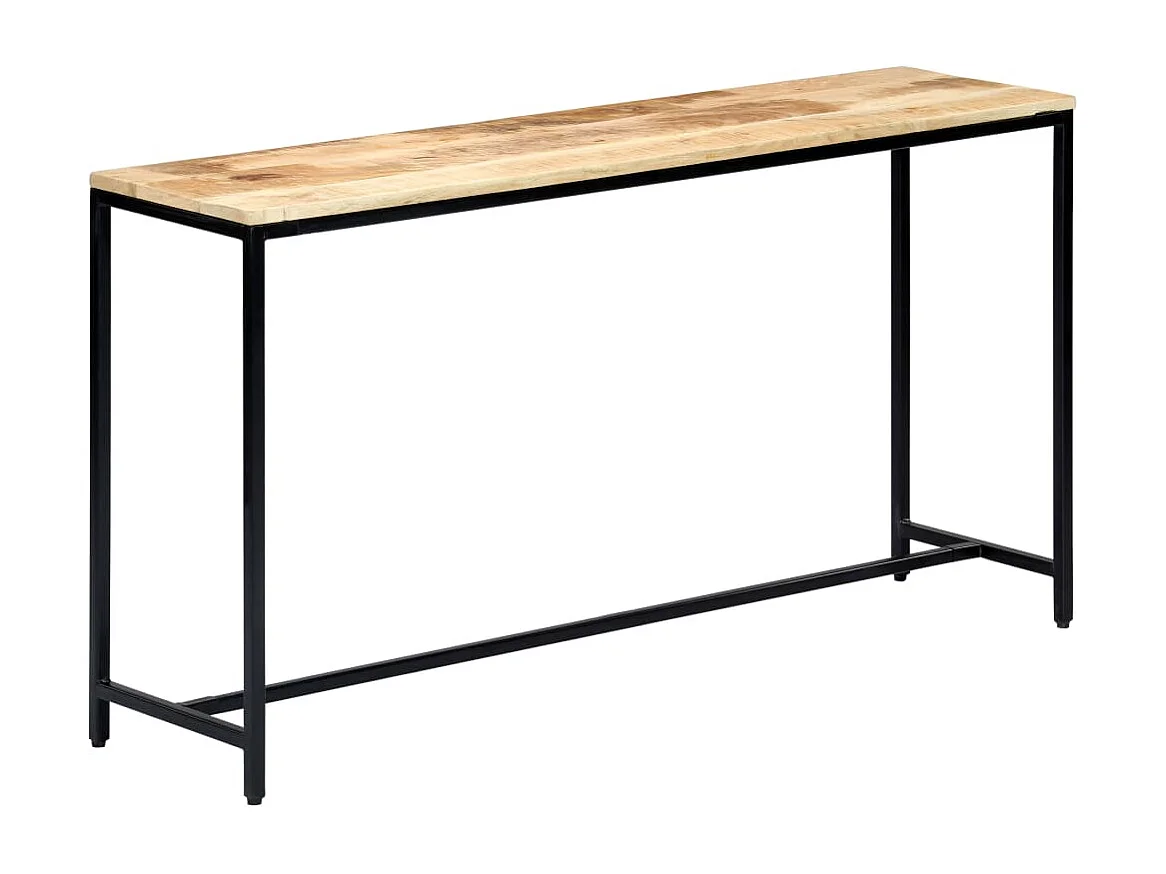 Table console 140 x 35 x 76 cm Bois de manguier massif brut