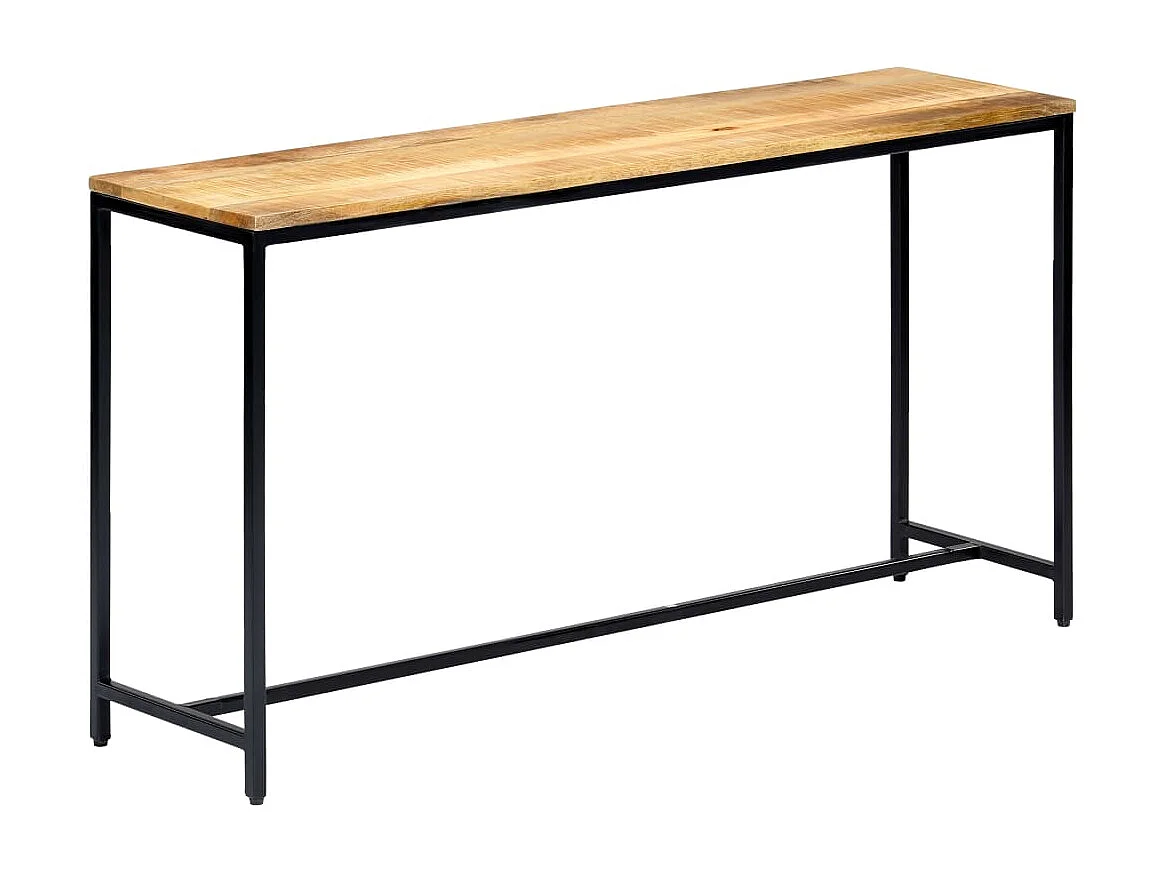Table console 140 x 35 x 76 cm Bois de manguier massif brut