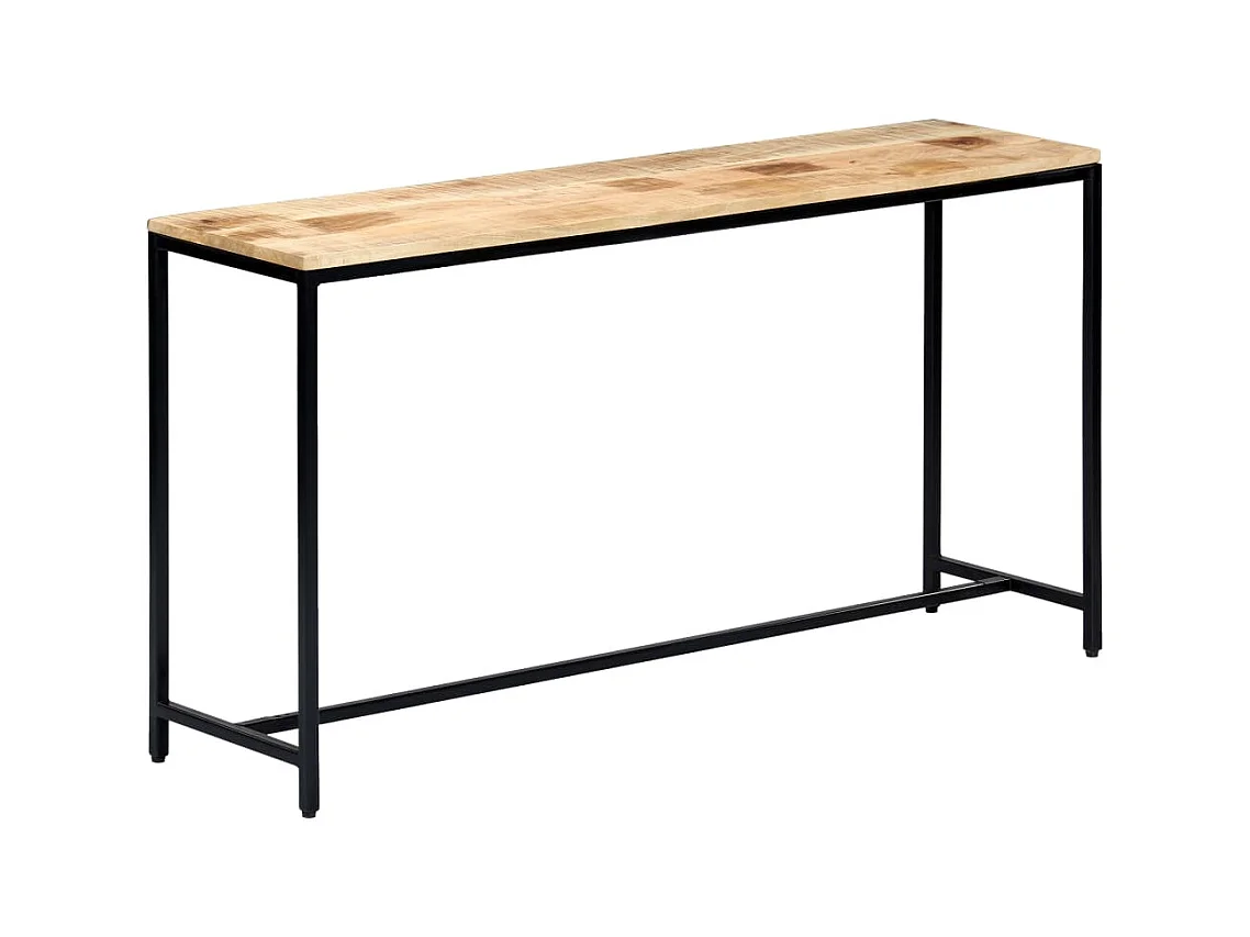 Table console 140 x 35 x 76 cm Bois de manguier massif brut