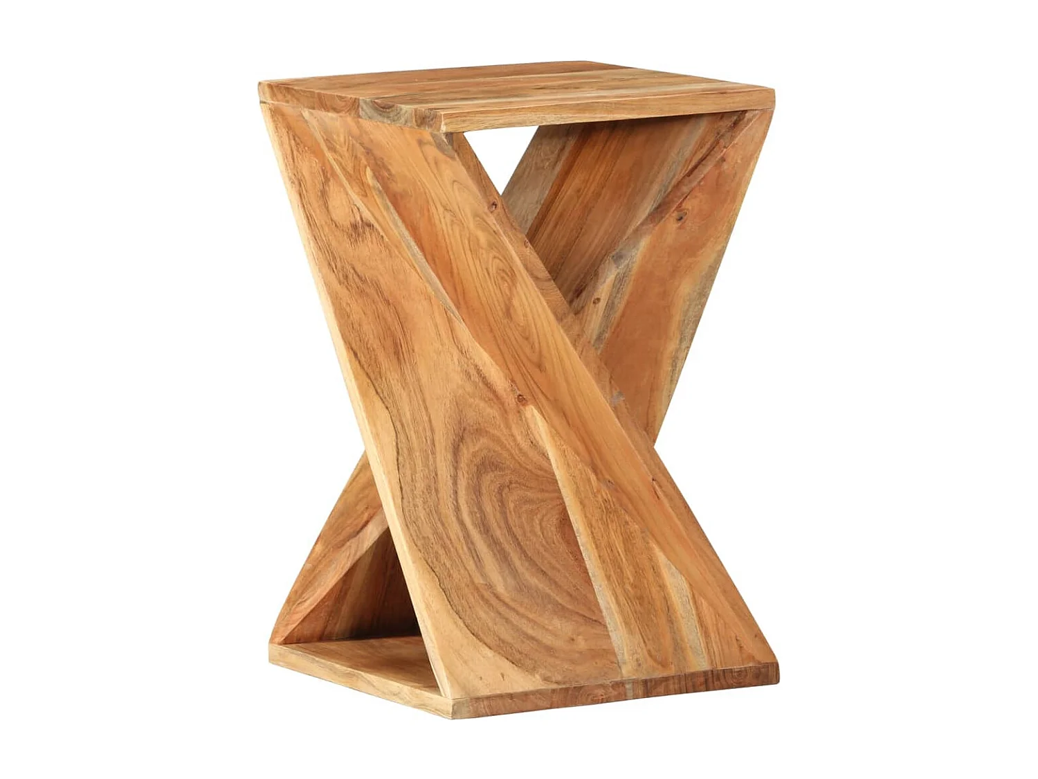 Mesa auxiliar madera maciza de acacia 35x35x55 cm