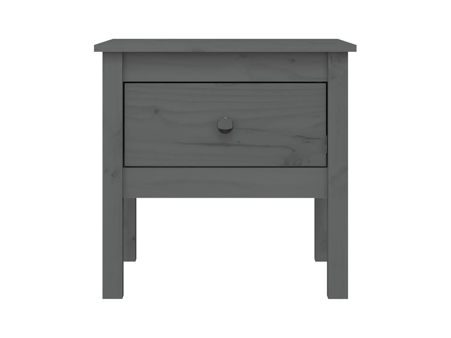 Table d'appoint Gris 50x50x49 cm Bois massif de pin