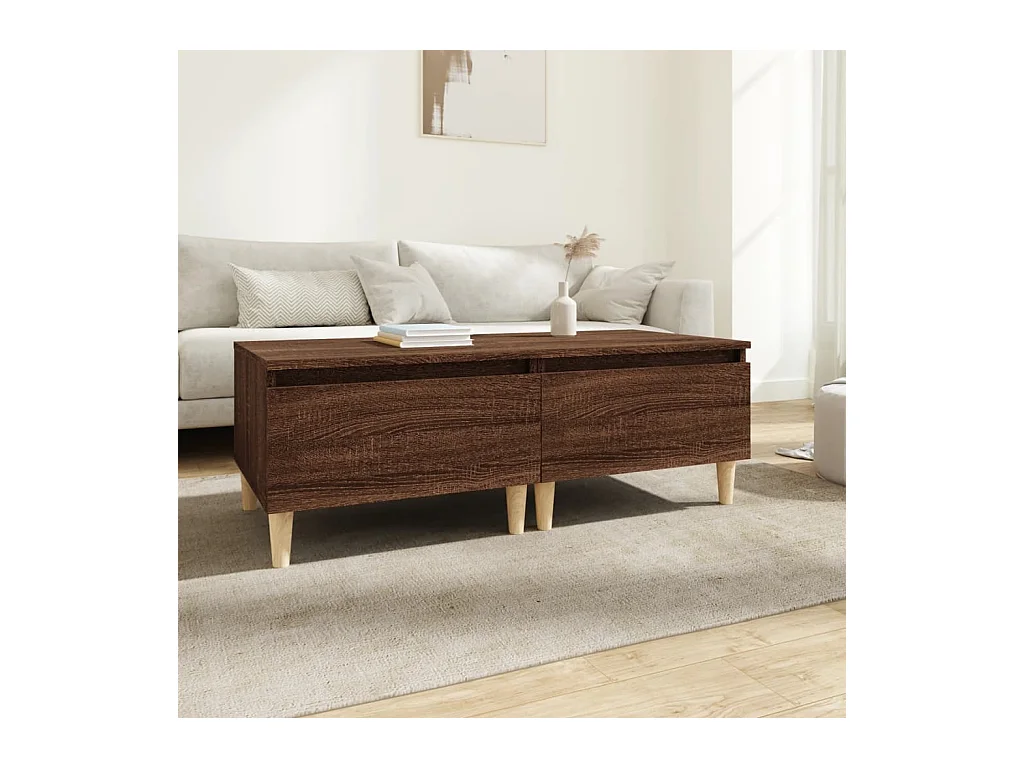 Tables d'appoint 2 pièces Chêne marron 50x46x35 cm Bois ingénierie