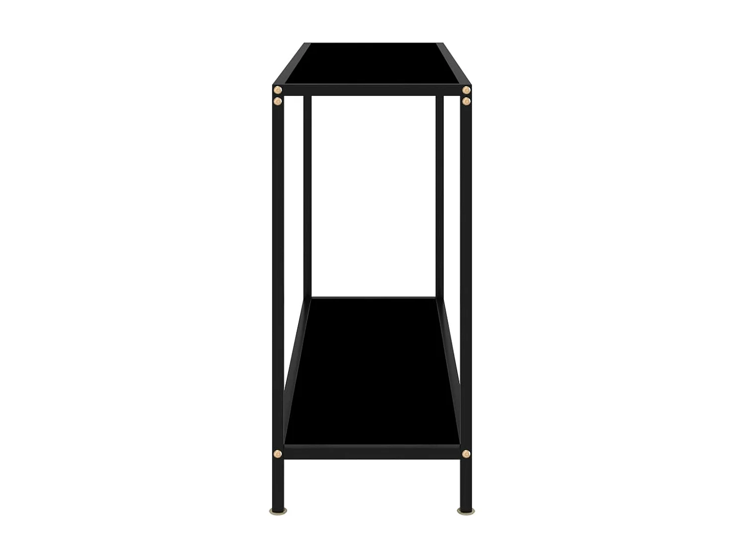 Mesa de consola negro vidrio templado 100x35x75 cm