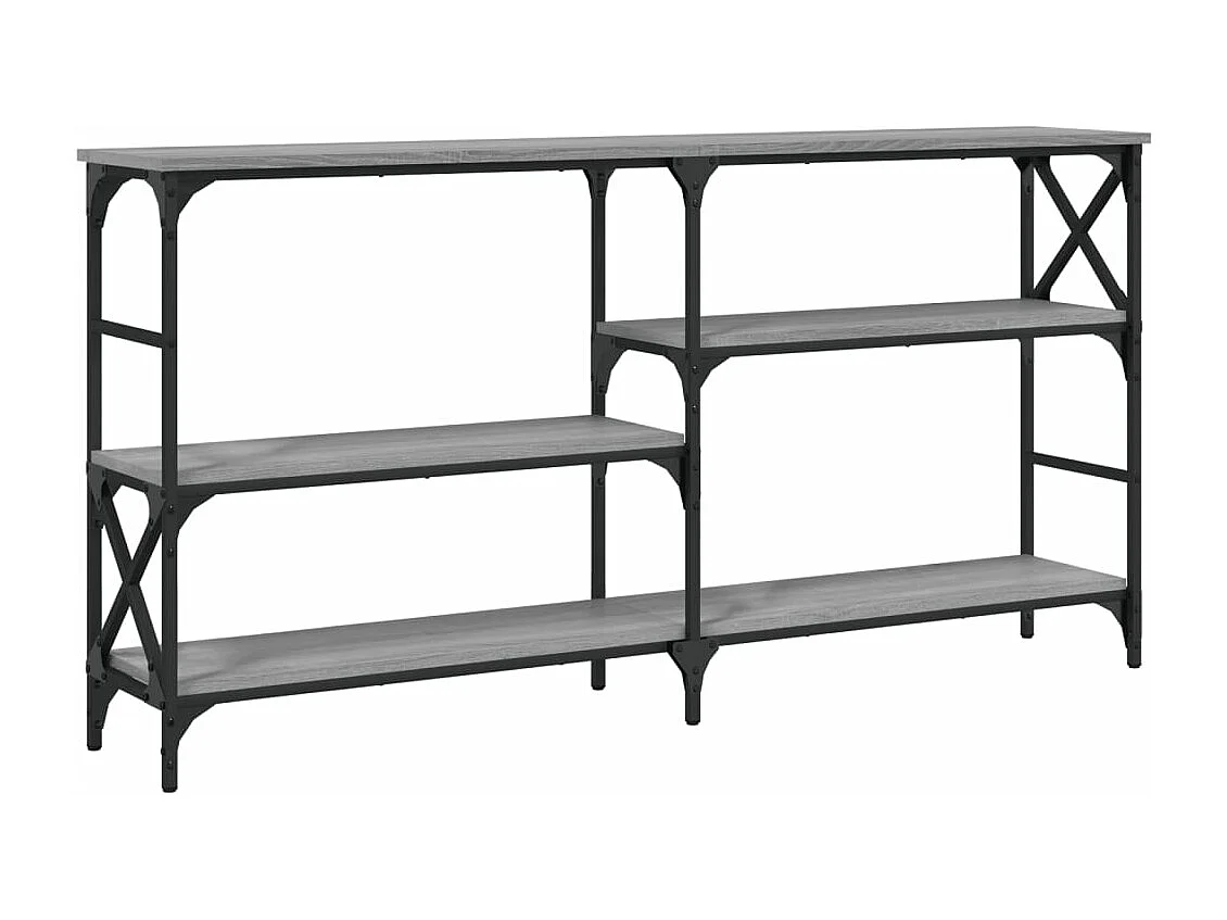 Table console sonoma gris 150x29x76,5 cm bois d'ingénierie