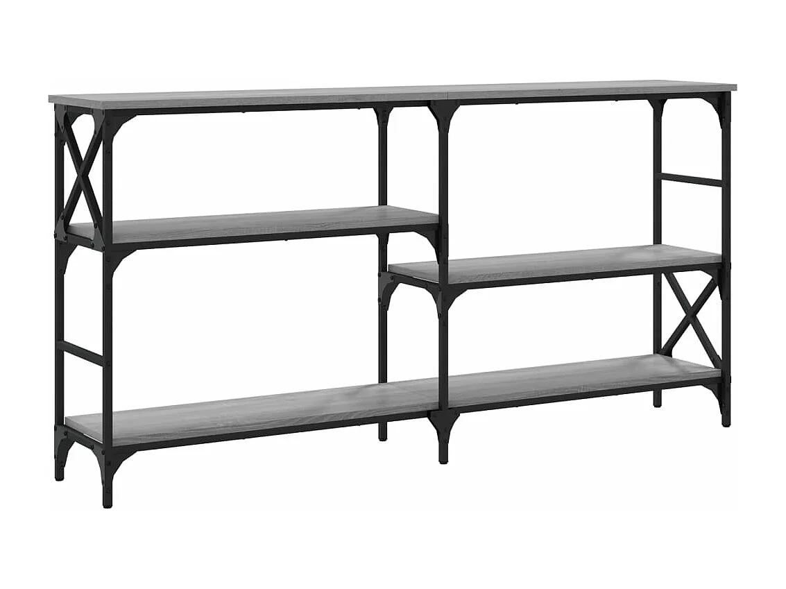 Table console sonoma gris 150x29x76,5 cm bois d'ingénierie