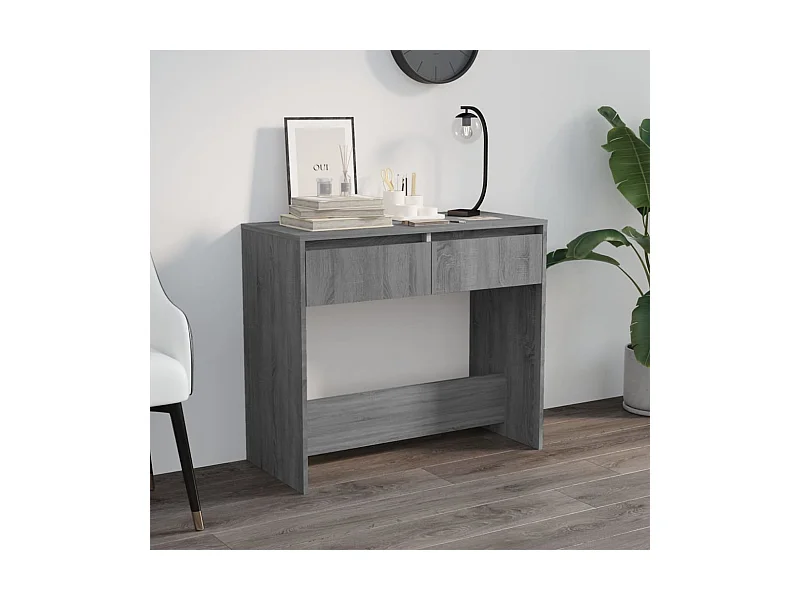 Mesa consola madera de ingeniería gris Sonoma 89x41x76,5 cm