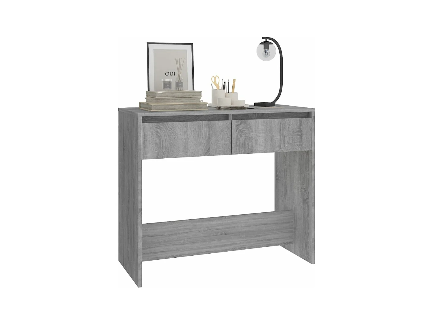 Wandtafel 89x41x76,5 cm bewerkt hout grijs sonoma eikenkleurig