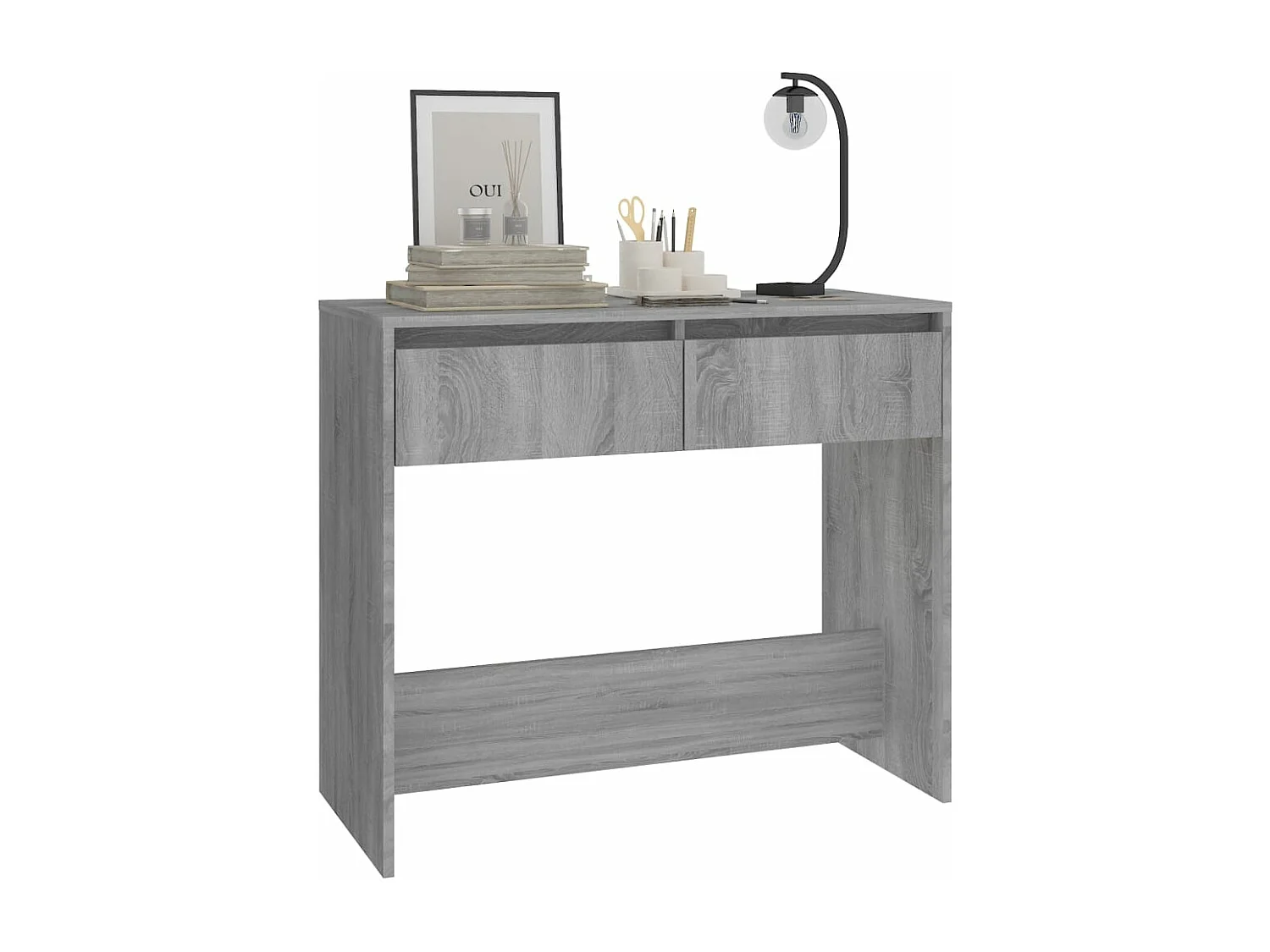 Table console Sonoma gris 89x41x76,5 cm Acier