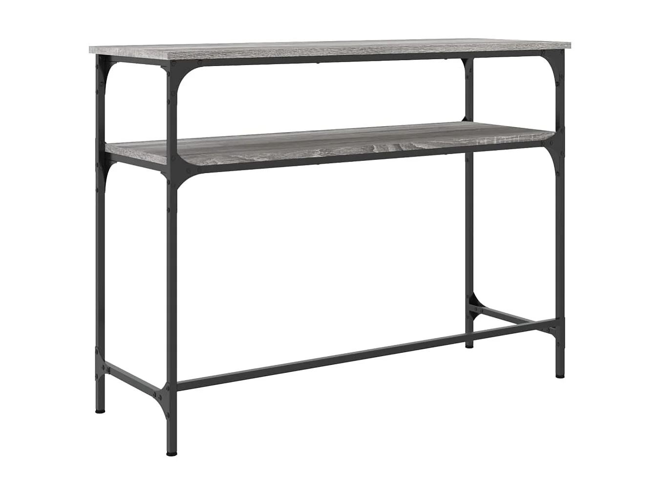 Table console sonoma gris 100x35,5x75 cm bois d'ingénierie